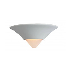 Luminaire Center Applique Ceramic, plâtre et verre acide, 35 cm Coloris : Blanc Matèriau : Plâtre, VerreHauteur en Cm : 14.5Largeur en Cm : 35Profondeur en Cm : 16Nombre d'ampoules : 1Type d'ampoules : E27Puissance : 100W&lt;