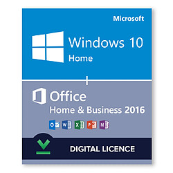 Windows 10 Famille + Microsoft Office 2016 Famille et Petite Entreprise - Licence numérique - Logiciel en téléchargement 