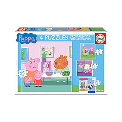 EDUCA BORRAS - Peppa Pig Puzzle Progressif, 12, 16, 20, 25 Pièces (Educa BorrAs 16817.0)