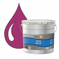 Pok Peinture de Finition Solvantée Laque Semi-Brillante Boiseries Intérieures et Extérieures - 10L - RAL 4006 - Pourpre Signalisation