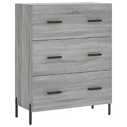 Maison Chic Buffet,Meuble de Rangement,commode pour salon,Cuisine sonoma gris 69,5x34x90 cm bois d'ingénierie -MN26095