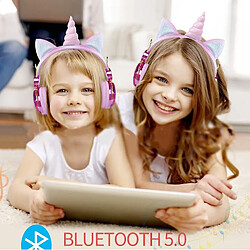 Universal Casque licorne enfant sans fil bluetooth pas cher