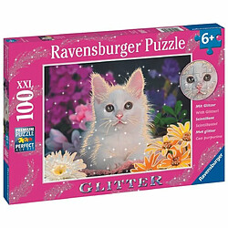 Ludendo Puzzle 100 pièces XXL Chat à paillettes