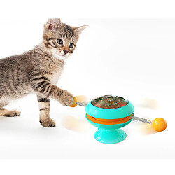 Jouet Interactif D'animal Familier De Boule De Catnip De Boule De Plaque Tournante De Chat Avec Le Bleu De Ventouse pas cher