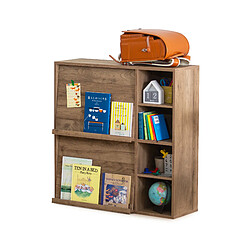 Iris Ohyama, Armoire de rangement avec porte, Bureau, Salon - FR-F2, L 89 x P 33,7 x H 90 cm, Brun Cendré