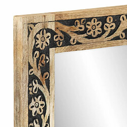 Acheter vidaXL Miroir de bain 50x70x2,5 cm bois de manguier massif et verre