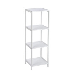 WENKO Etagère de salle de bain 4 Niveaux Olso - H. 112 cm - Blanc