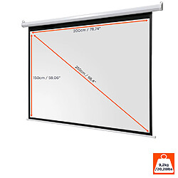 Écran de projection celexon motorisé basic 200 x 150 cm