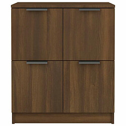 Acheter Maison Chic Ensemble de 2 Buffets,commode,console pour rangement Chêne marron 60x30x70 cm Bois d'ingénierie -MN47446