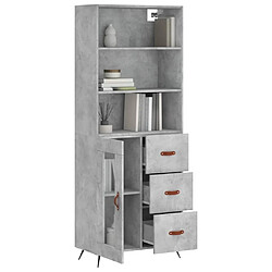 Avis Maison Chic Buffet,Meuble de Rangement,commode pour salon,Cuisine Gris béton 69,5x34x180 cm Bois d'ingénierie -MN27047