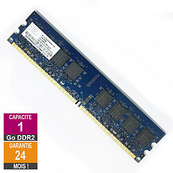 Barrette Mémoire 1Go RAM DDR2 Nanya NT1GT64U8HB0BY-25C DIMM PC2-6400U 2Rx8 - Reconditionné