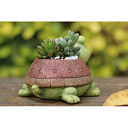 Avis BESTA Pots de fleurs, mignons animaux en forme de dessins animés succulentes vase pots de fleurs, conteneur, pots de fleurs de décoration, mini ornement de bureau (tortue)