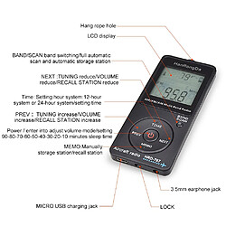 Avis Universal Radio FM/AM/AIR Radio multibande Avion avec récepteur radio, écran LCD noir, bouton de verrouillage, casque