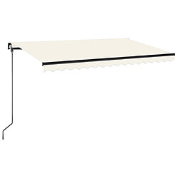 Maison Chic Auvent manuel rétractable,Store manuel de porte 400x350 cm Crème -GKD31961