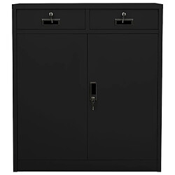 vidaXL Armoire de bureau Noir 90x40x102 cm Acier