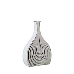 Vase Alexandra House Living Blanc Argenté Céramique 7 x 18 x 27 cm