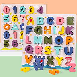 Universal Tableau de puzzle de lettres en bois tridimensionnel coloré Jouet Jouet pas cher