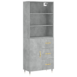 Maison Chic Buffet,Meuble de Rangement,commode pour salon,Cuisine Gris béton 69,5x34x180 cm Bois d'ingénierie -MN86537