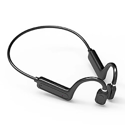 Universal Écouteurs à conduction osseuse 5.0 Écouteurs Bluetooth sans fil Écouteurs stéréo Écouteurs sportifs extérieurs avec microphone(Le noir)