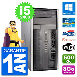 PC Tour HP Pro 6300 CMT Intel i5-2400 RAM 8Go Disque Dur 500Go Windows 10 Wifi - Occasion