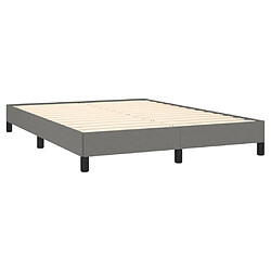 Avis vidaXL Sommier à lattes de lit avec matelas Gris foncé 140x190cm Tissu