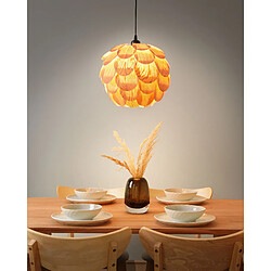 Beliani Lampe suspendue en bamboo naturel BAMPUR