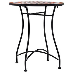 vidaXL Table de bistro mosaïque Marron 60 cm Céramique