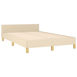 Acheter vidaXL Cadre de lit sans matelas crème 120x200 cm tissu