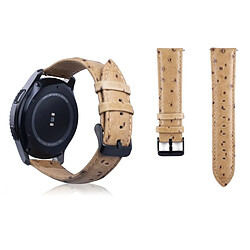 Wewoo Bande de montre-bracelet en cuir véritable pour Samsung Gear S3 22mm marron clair 