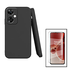 PHONECARE Kit Film Hydrogel Full Cover Avant + Coque Silicone Liquide pour OnePlus Nord CE3 - Noir