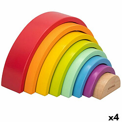 Puzzle enfant en bois Woomax Arc-en-ciel 8 Pièces 4 Unités 