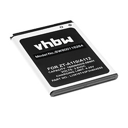 vhbw Li-Ion batterie 1600mAh (3.8V) pour téléphone portable mobil smartphone ZTE Blade A110, A112, A410 