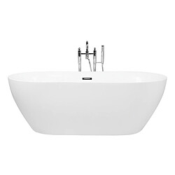 Beliani Baignoire îlot blanche 150 x 75 cm CARRERA