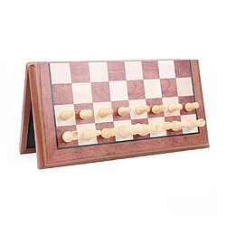 Jeu d'échecs, 15 "x 15" Pliant Magnétique En Bois Standard Jeu D'échecs Conseil Ensemble avec En Bois Pièces Artisanales et Échecs de Stockage slots