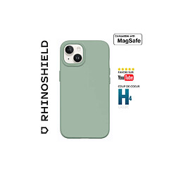 RhinoShield Coque Compatible avec [iPhone 15 Plus] SolidSuit Compatible avec Magsafe - Coque Fine avec Technologie d'absorption des Chocs et Finition Premium Mate - Vert Sauge