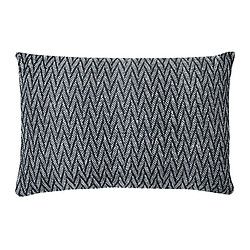 Thedecofactory ESCAPADE - Coussin ethnique motif chevron blanc et noir 60x40