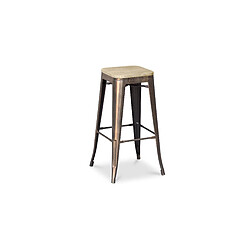 Acheter ICONIK INTERIOR Tabouret de Bar - Design Industriel - Acier & Bois - 76cm - Stylix Vert clair