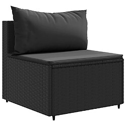 Avis vidaXL Salon de jardin 11 pcs avec coussins noir résine tressée