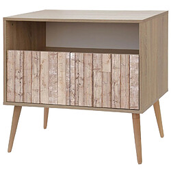 Homemania Console Natural - L. 90 x H. 86 cm - Marron chêne