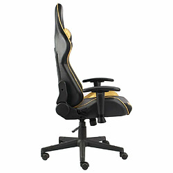 Avis Maison Chic Chaise de jeu, Chaise gaming pivotante, Fauteuil gamer d'ordinateur,Chaise de Bureau Doré PVC -GKD60563