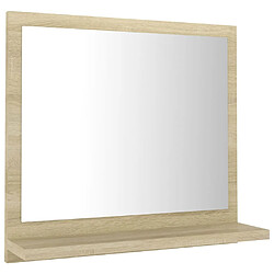 vidaXL Miroir salle de bain chêne sonoma 40x10,5x37cm Bois ingénierie