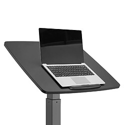 Maclean Table d'ordinateur portable avec roulettes Bureau assis-debout Réglable en hauteur jusqu'à max. 113cm Inclinable à 30 degrés Noir