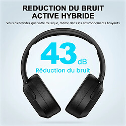 Edifier W820NB Plus Casque sans fil à réduction de bruit active - Noir pas cher