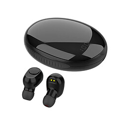 LUUCOZK Écouteurs de sport intra-auriculaires 9D L30 Bluetooth 5.0 Écouteurs stéréo sans fil à affichage numérique-Noir 