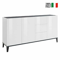 Ahd Amazing Home Design Buffet 160x40cm 3 Portes 3 Tiroirs Coulissants Entrée Salon Rebecca