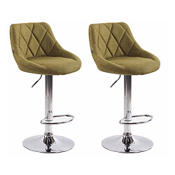 Non Lot de 2 tabourets de bar Lazio tissu C 