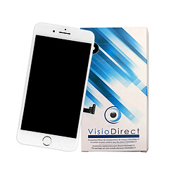 Ecran complet pour Iphone 7 blanc (avec nappes et bouton home) - VISIODIRECT -