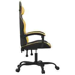 Acheter Maison Chic Chaise de jeu, Chaise gaming, Fauteuil gamer d'ordinateur,Chaise de Bureau Noir et doré Similicuir -GKD81420