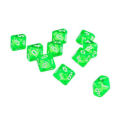 Dice,Ten Sided Dice Gem,Jeu de dés,dés Set,Pour RPG Dungeons Dragons Jeux D10 Verts Dix Dés De Pierres Précieuses Face Pour Rpg Dungeons & Dragons Jeux de Dés