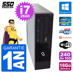 PC Fujitsu Esprimo E910 DT Intel Core i7-2600 RAM 16Go SSD 240Go Windows 10 Wifi · Occasion 